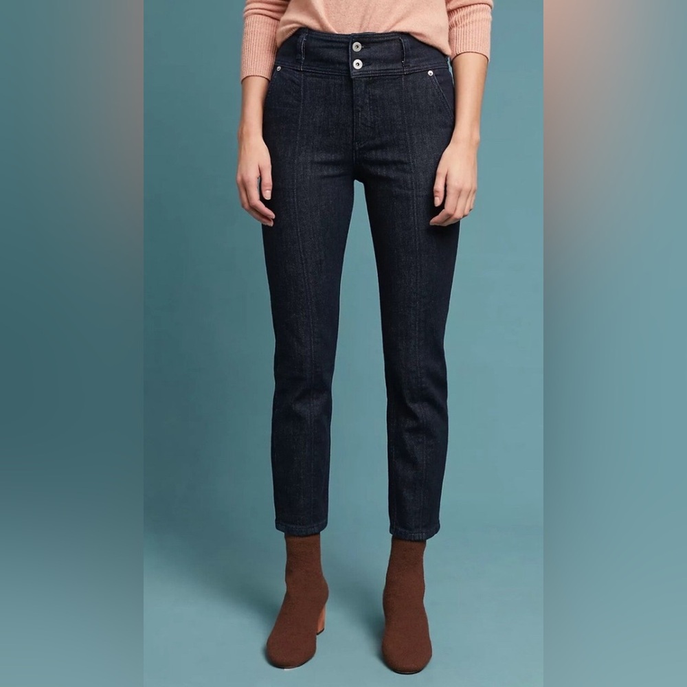 Pilcro and the Letterpress High Rise Slim Straight Jean